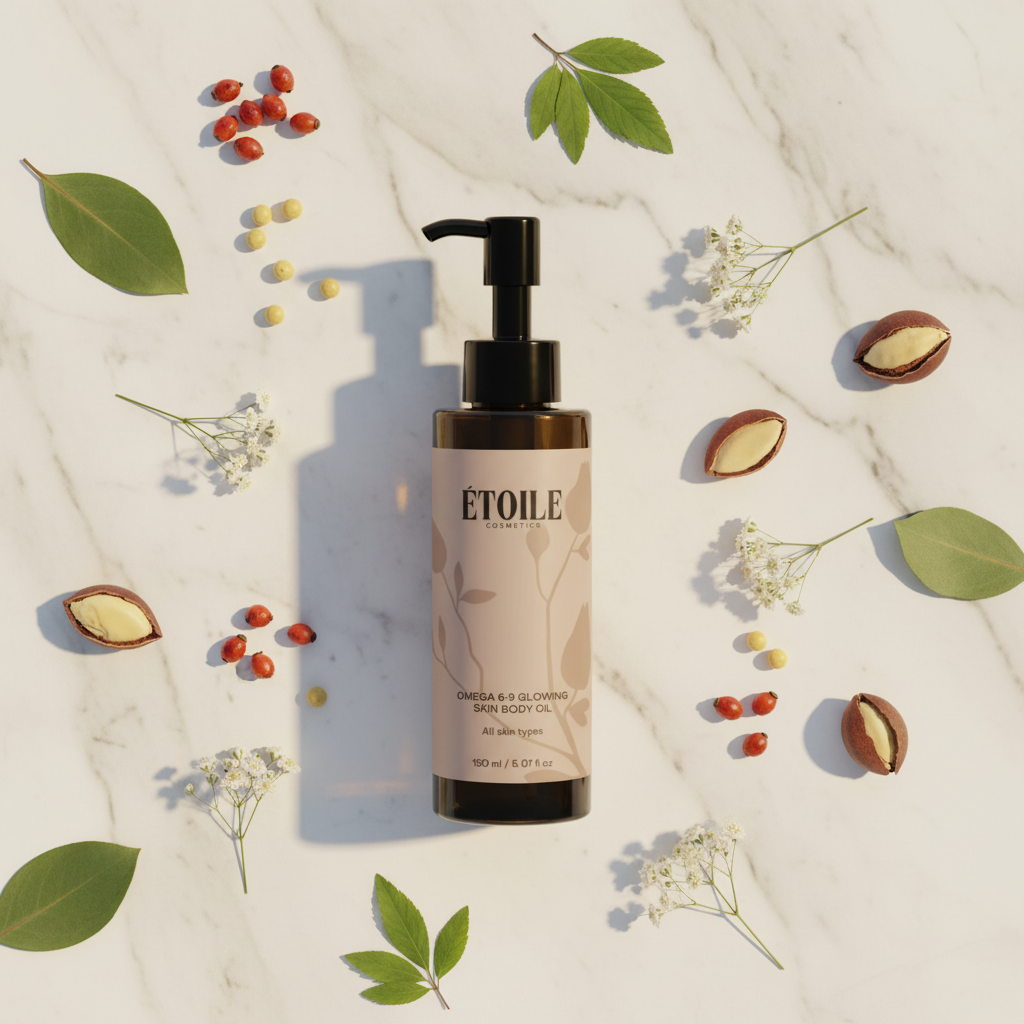 Flat Lay - Olio Omega con Logo