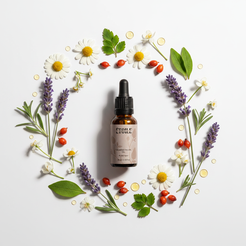 Flat Lay - Olio Viso Calmante